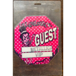 Lollapalooza 1996 Metallica VIP Pass/Credentials, RARE FIND, Music Memorabilia
